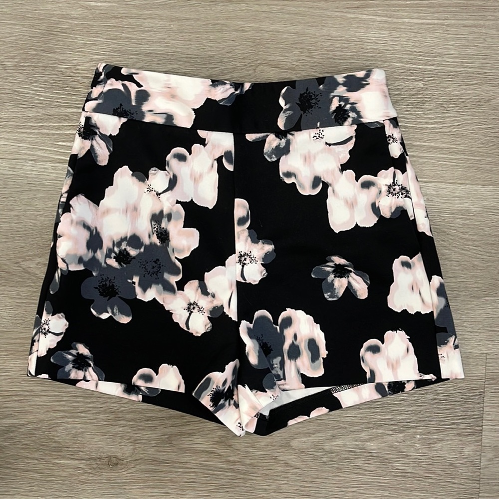 Floral High-Waisted Shorts